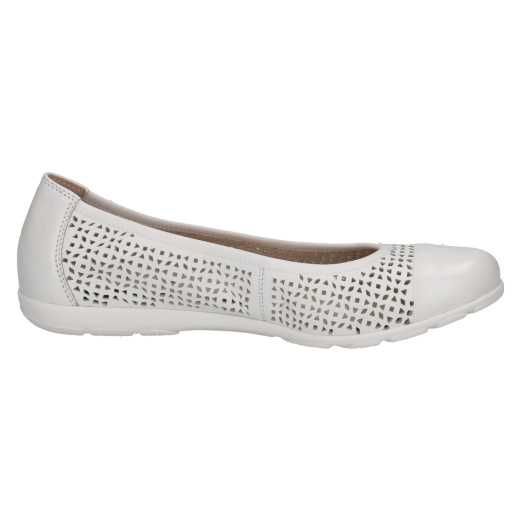 balerinka biała ażurowa Caprice r: 36,37,38,39,40,41,