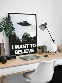 Плакат I Want To Believe, X-Files, Х-файли, Секретні матеріали, НЛО