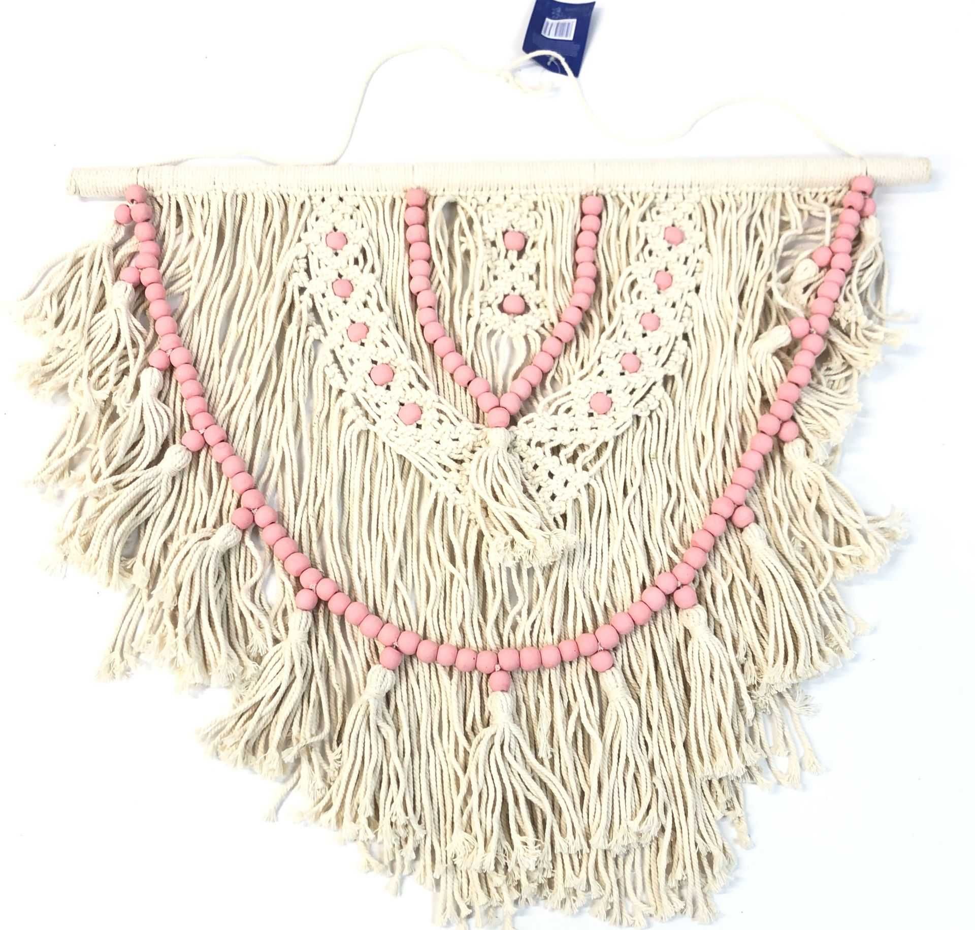 Boho zestaw makram DKD Home Decor z bawełny i rattanu 70x85 cm