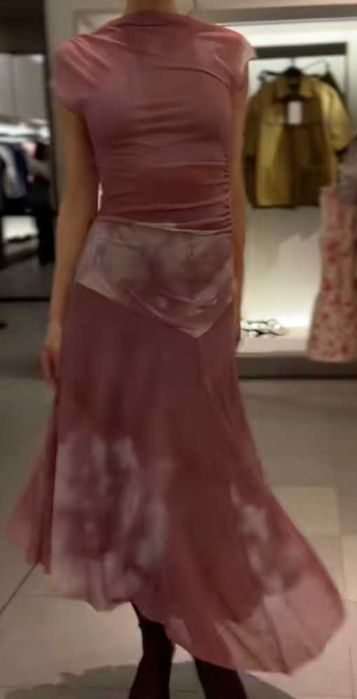 ZARA asymetryczna sukienka tiulowa 38 40
