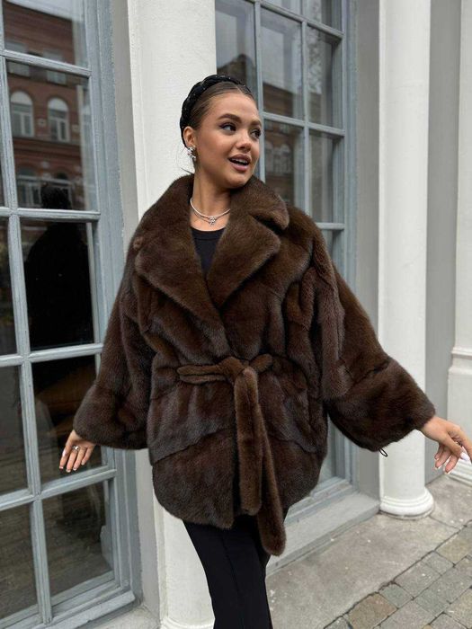 Szuba z naturalnego futra norki.