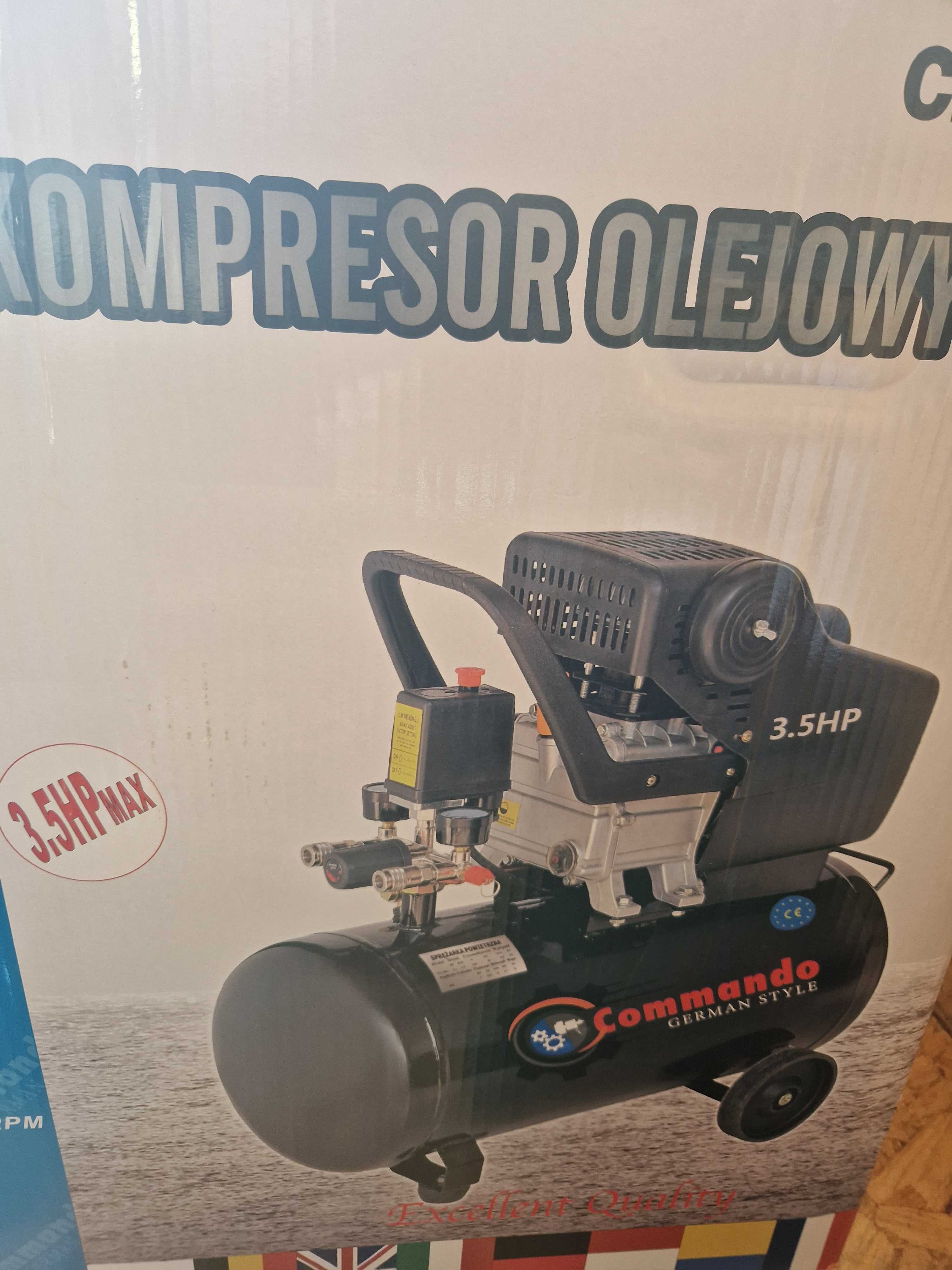 MOCNY kompresor sprężarka OLEJOWY 50L MIDORI 8BAR