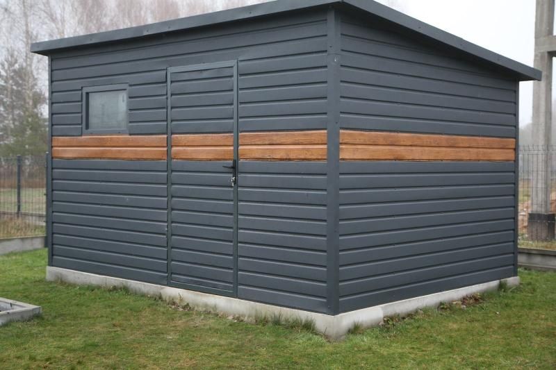 Domek ogrodowy metalowy