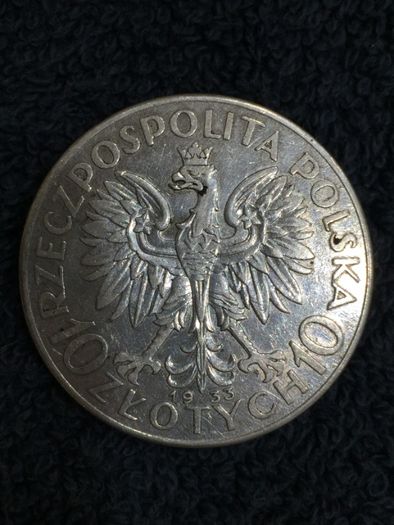 Moneta 10 złotych Głowa Kobiety 1933