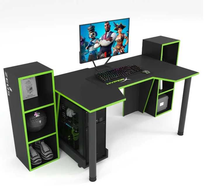 геймерский компьютерный стол игровой RED 5 с тумбами стіл геймерський