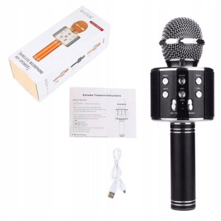 Mikrofon bezprzewodowy karaoke bluetooth głośnik