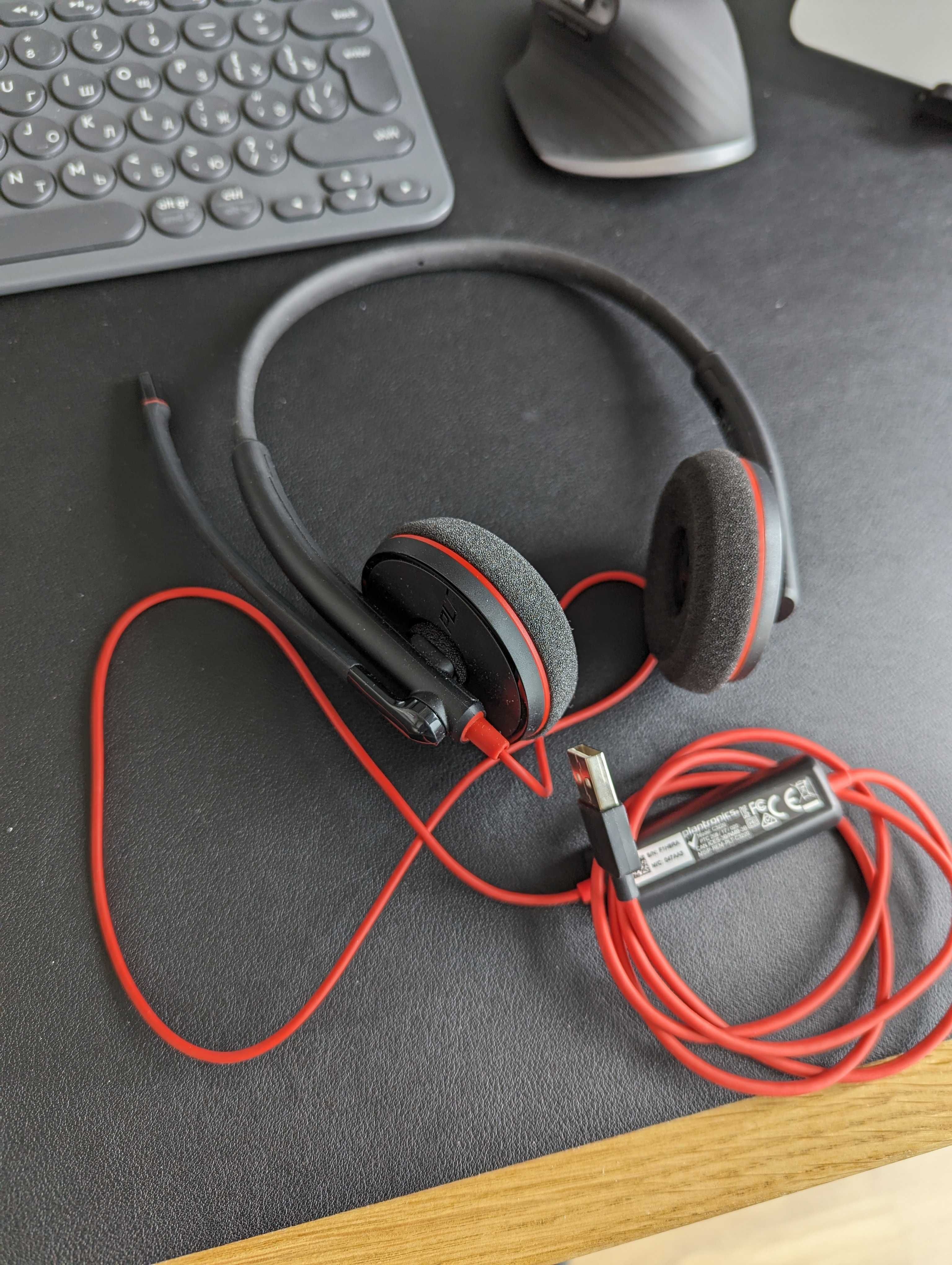 Przewodowe słuchawki na dwoje uszu Plantronics Blackwire 3220 USB-A