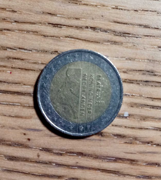 moeda de 2 euros Beatrix Koningin Nederlanden 2001