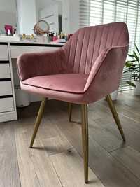 Krzesło Lukmebel 53 x 50 x 85 cm Różowy velvet