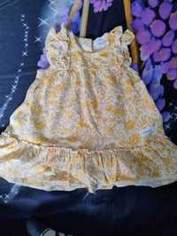 Żółta sukienka Newbie rozmiar 68