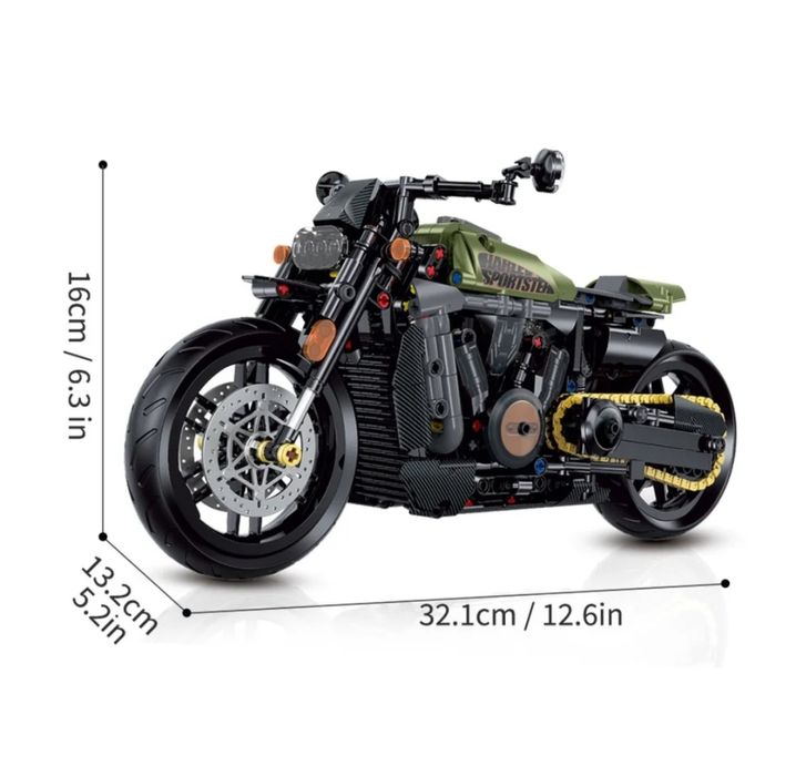 Конструктор мотоцикл  634 шт ретро байк Lego Harley Davidson Харлей