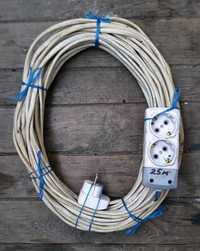 Удлинитель 25 м медный двойной кабель
ШВВП 2 х 2,5 мм² ГОСТ 22333м