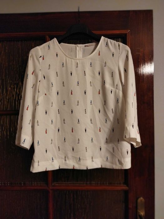 Bluzka Reserved rozmiar 34 wzór print nadruk stan bardzo dobry
