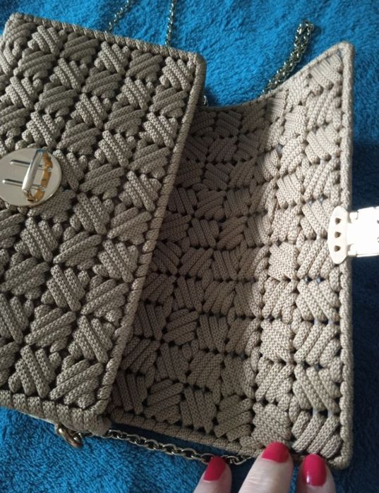Hand made torebka na kanwie kopertowa