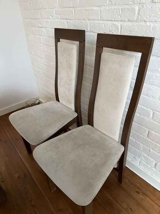 Stol i 6 krzeseł debowych Paged Meble