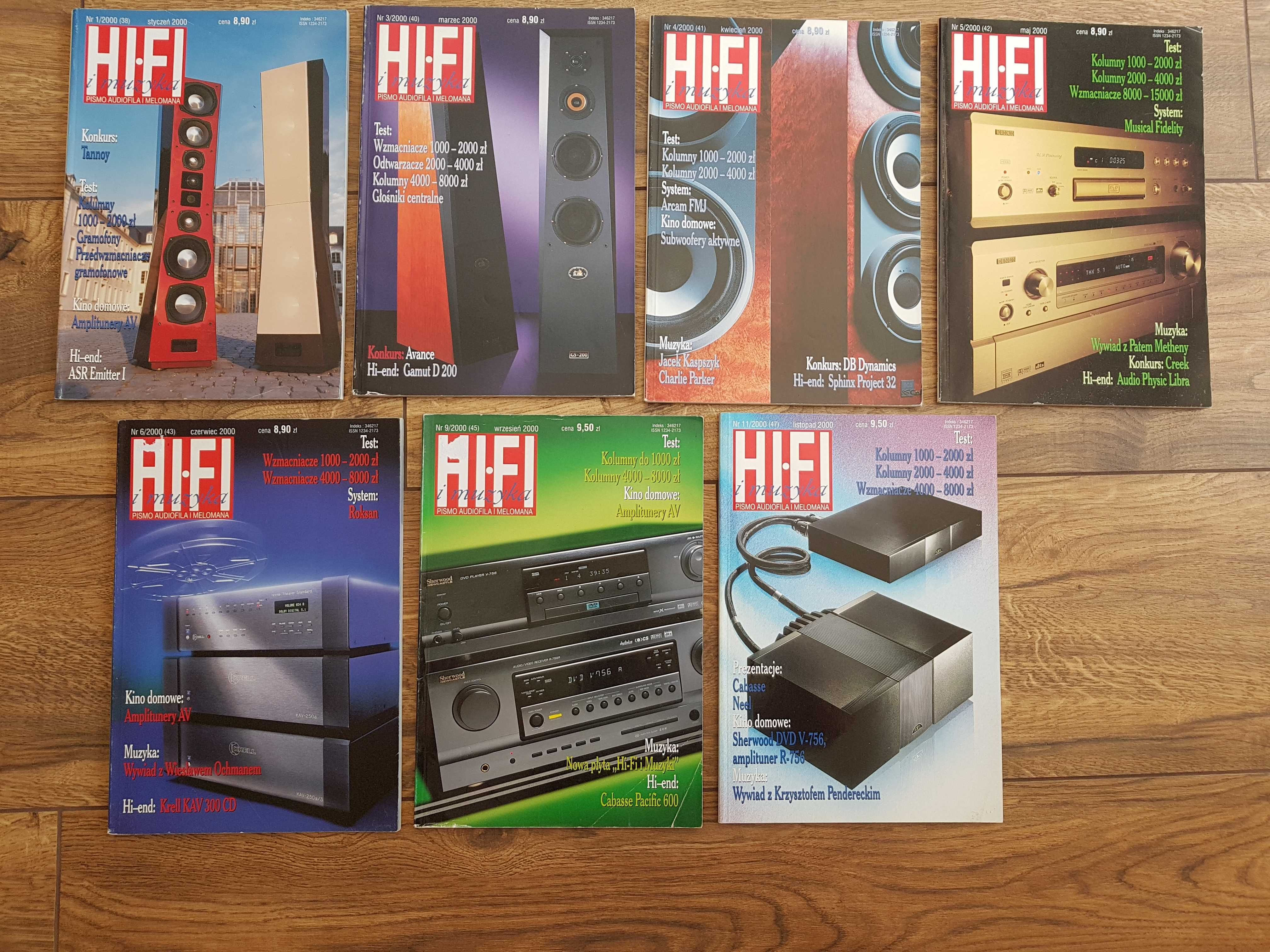 7 czasopism: Hi Fi i muzyka - pismo audiofila i melomana, rocznik 2000