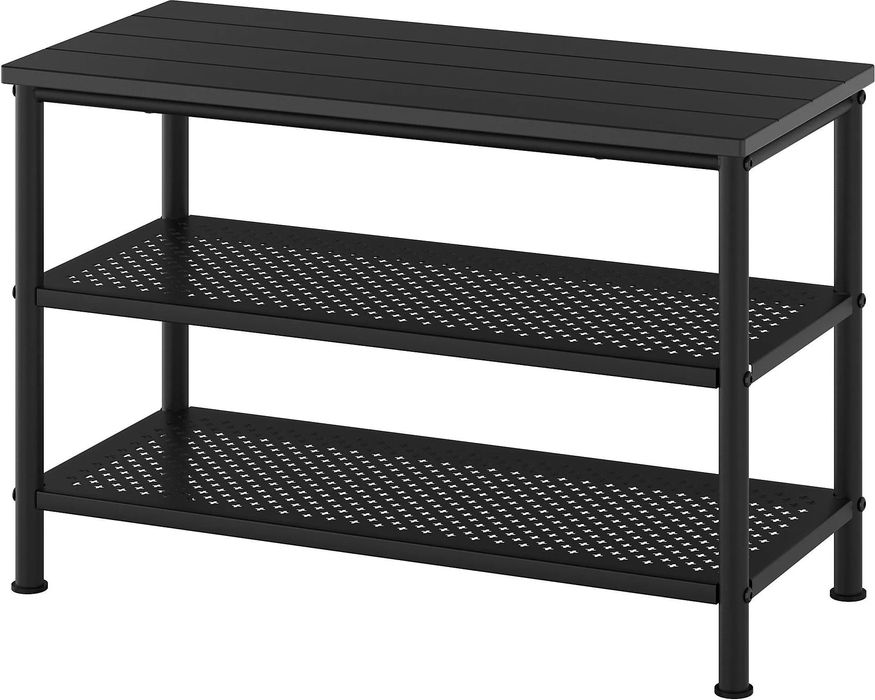 czarna ławka na buty Ikea Pinnig