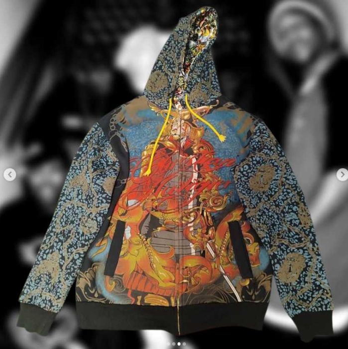 christian audigier zip hoodie sk8 y2k