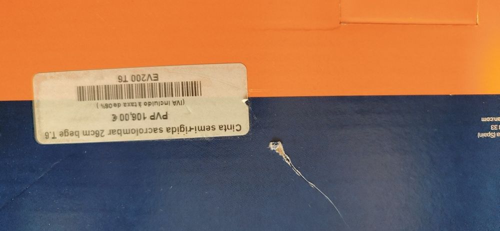 Cinta Lombar 26cm Tamanho 6