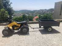 Moto 4 Suzuki LT-F 160 Quadrunner com atrelado