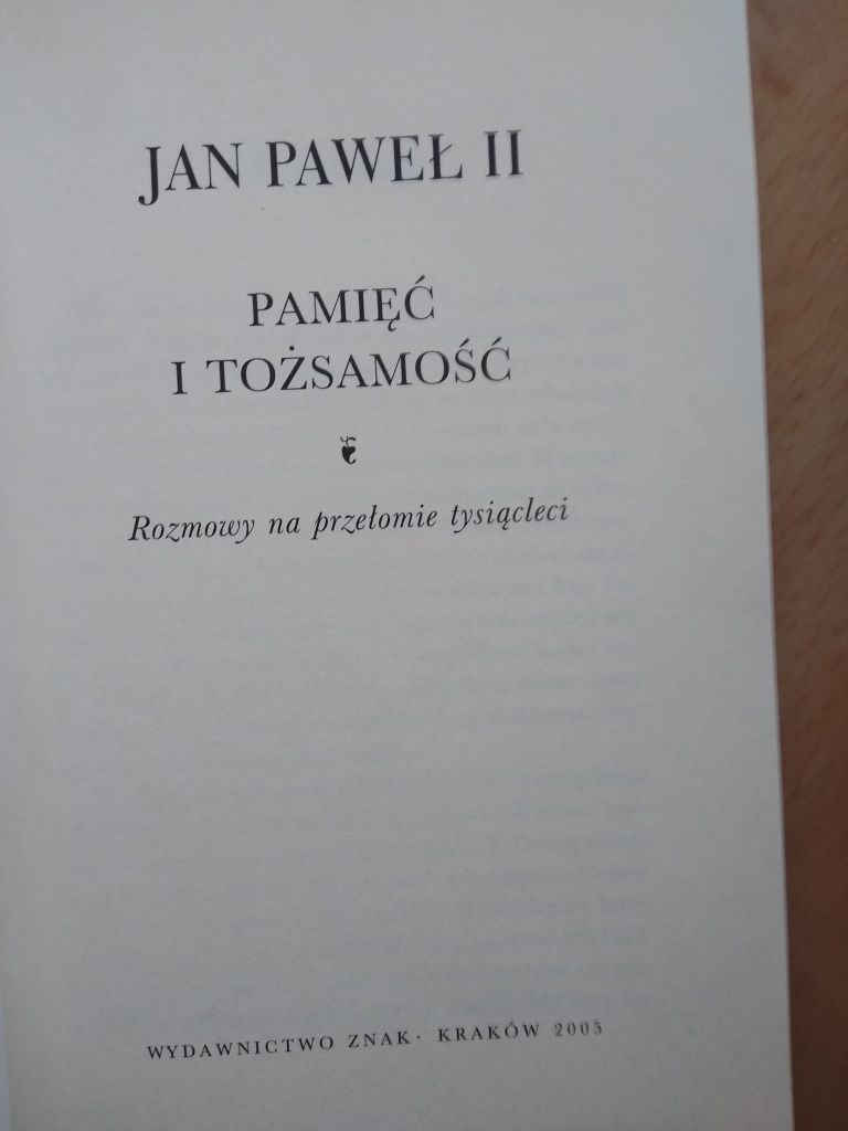 Książka - Jan Paweł II. Pamięć i tożsamość.