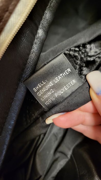 Куртка кожана норка воротник з напиленням