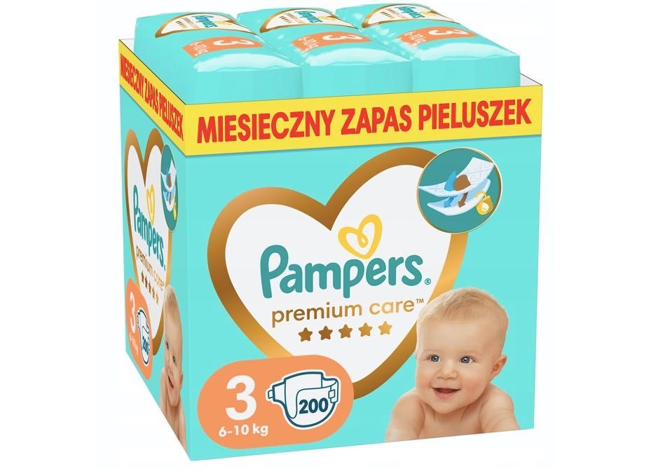 Pieluszki Pampers Premium Care Rozmiar 3 200 szt.