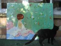 Продам картину  Гапчинской " Моей любви всего 3дня" 70/90см