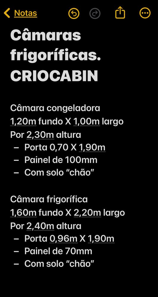 Camaras frigorificas CRIOCABIN