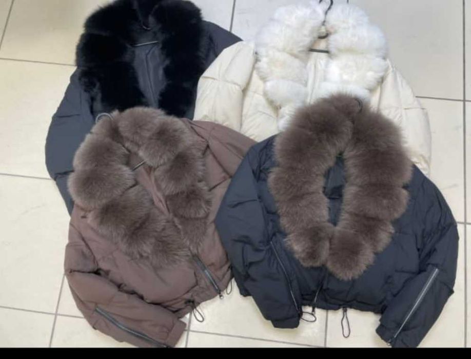 Kurtka zimowa nowa kolekcja lisy futro naturalne 2025
