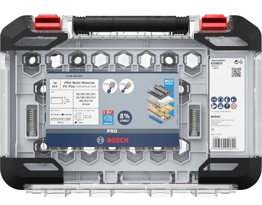 Bosch 14 x PRO Multi Material Power Change Plus zestaw otwornic nowy