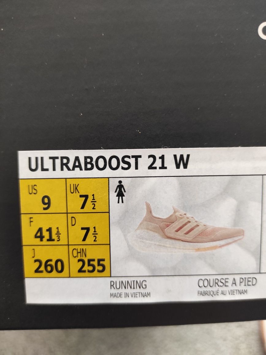 Buty adidas ultraboost 21 W damskie różowe do biegania fitness rozm 41