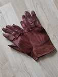 Retro vintage skórzane rękawiczki ~ S narrow leather gloves