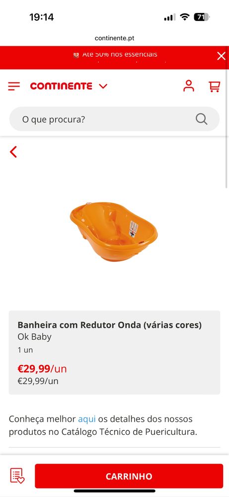 Banheira de bebe com suporte