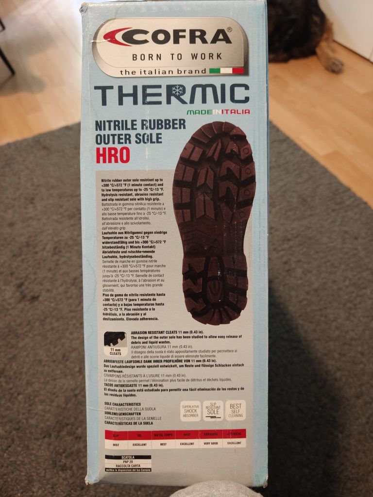 Buty/gumowce termiczne robocze COFRA THERMIC NOWE r.44