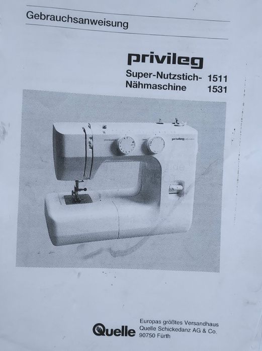 Maszyna do szycia Privileg 
Marka: Privileg model 1510