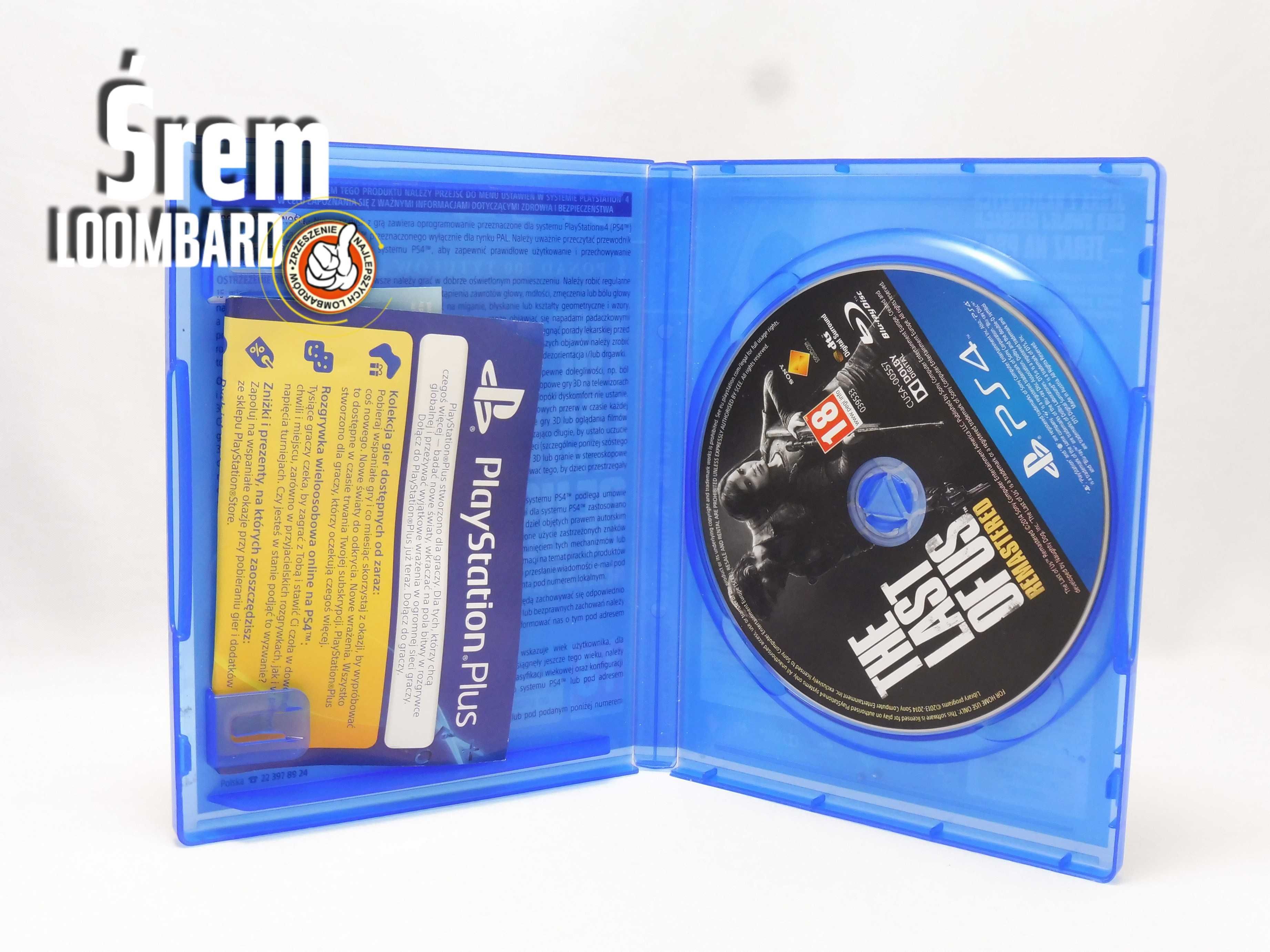 Gra The Last of Us Remastered PS4, db stan!