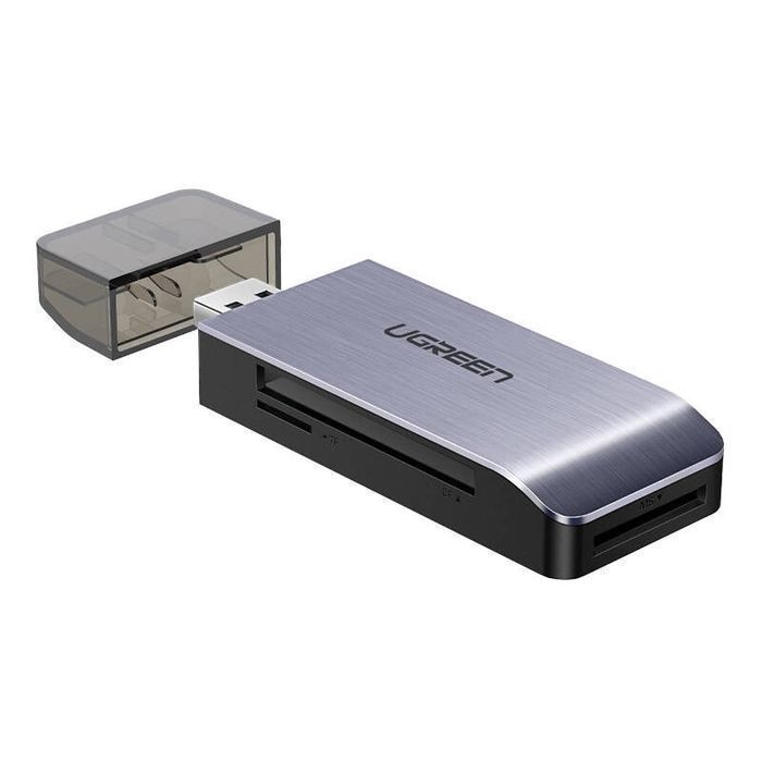 Adapter Usb 4 W 1 Ugreen Czytnik Kart Sd + Microsd  Cm180(Srebrny)