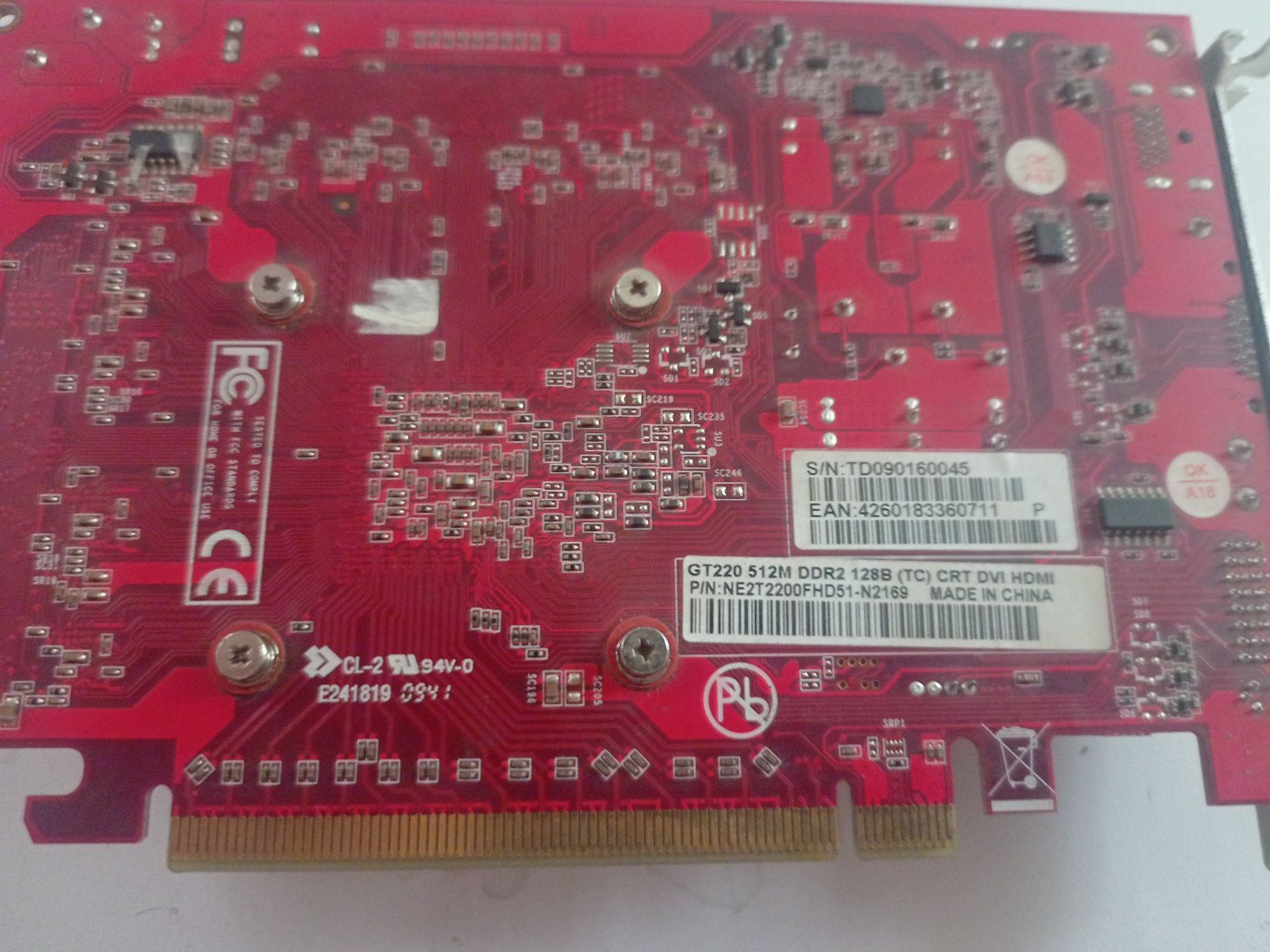 Видеокарта  NVIDIA GT 220 512МB DDR2 128Bit