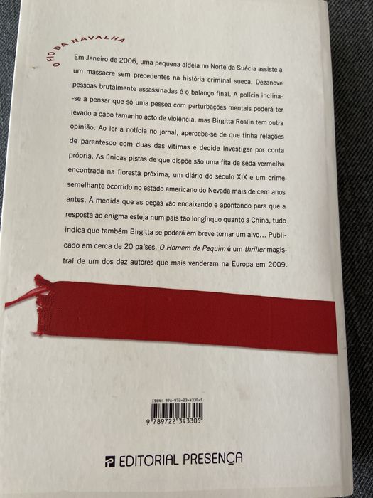 Livro “O Homem de Pequim” autor Henning Mankell.