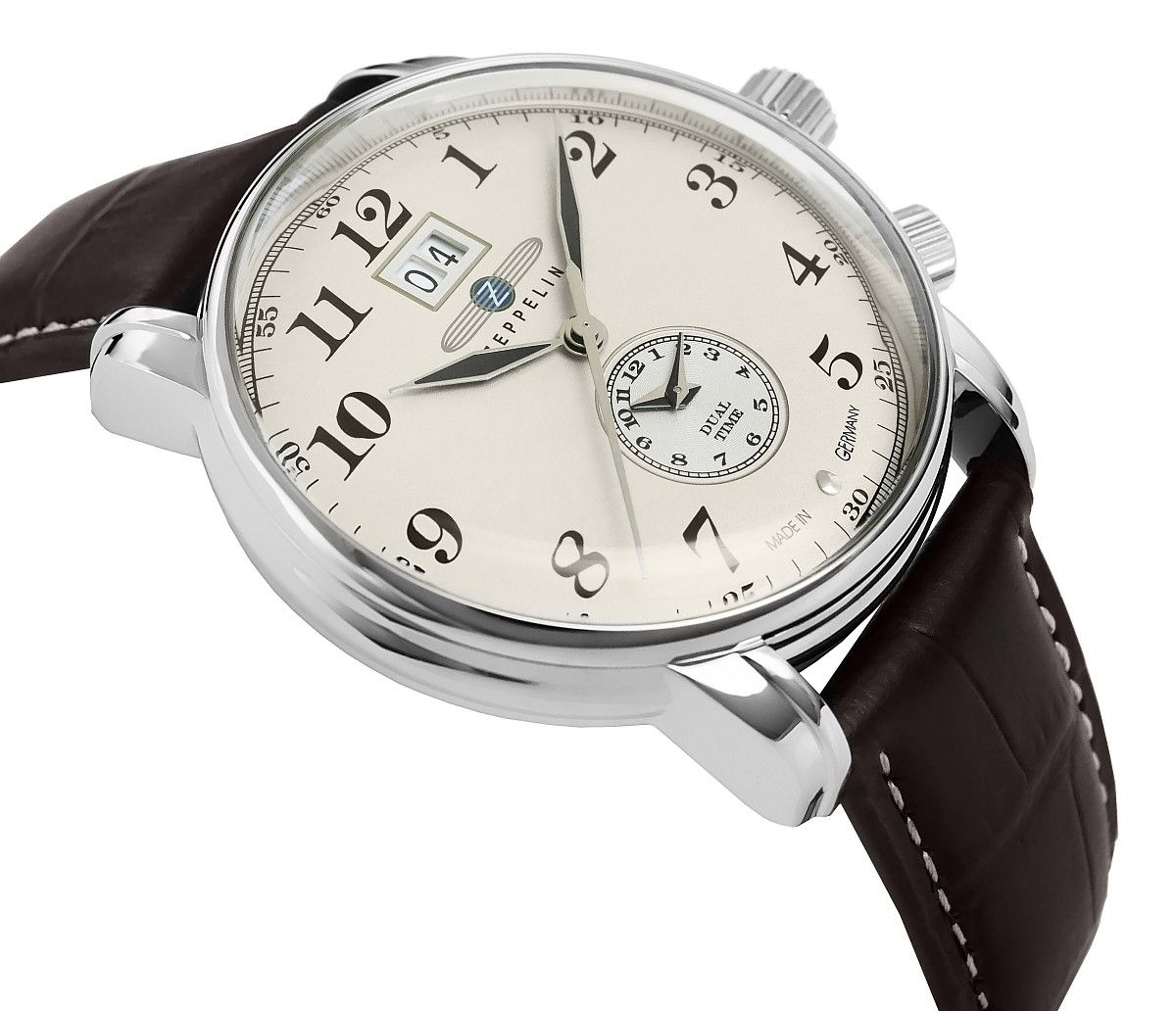 zegarek męski zeppelin lz127 graf zeppelin dual time 7644-5 + box