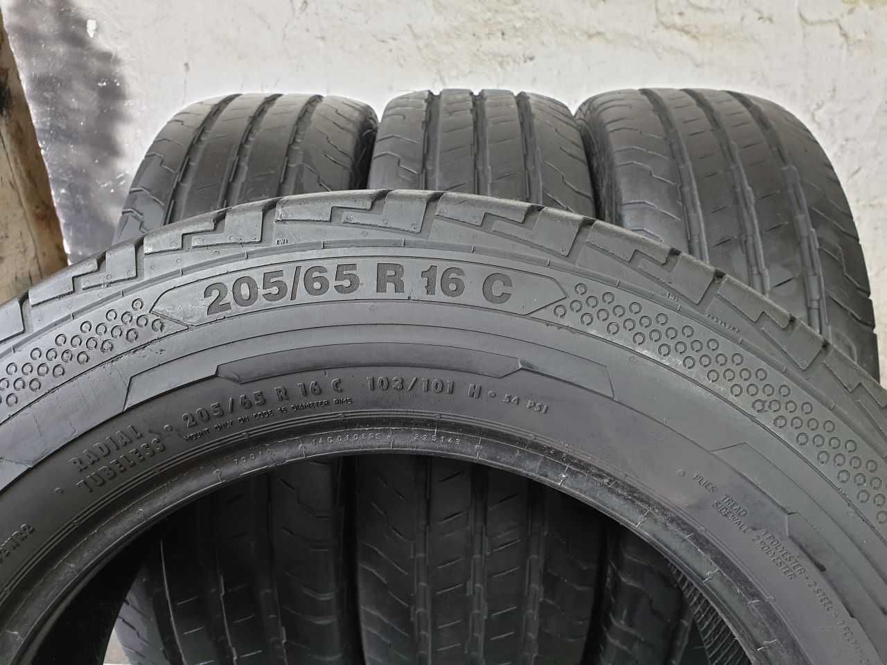 Cztery Opony letnie 205/65R16C 7mm Continental ContiVanContact 100