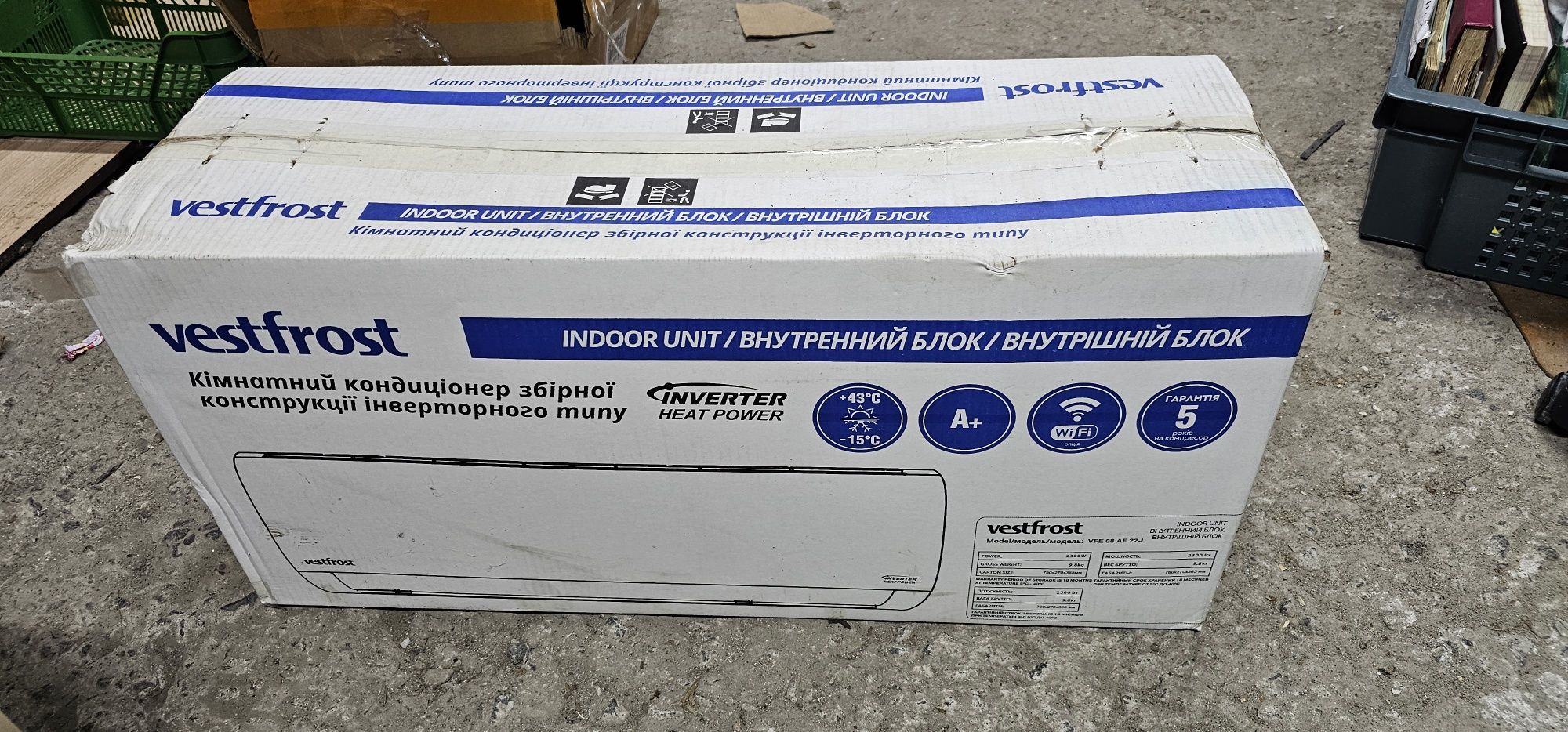 Кондиціонер Vestfrost VFE 08 AF 22-1