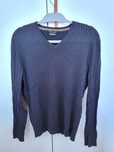 Camisola azul escura Massimo Dutti Cotton Cashmere, tamanho L