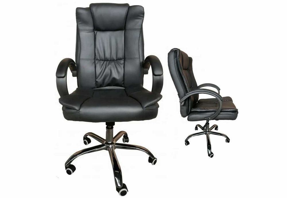 Крісло офісне чорне на колесах компютерне/Кресло для офиса