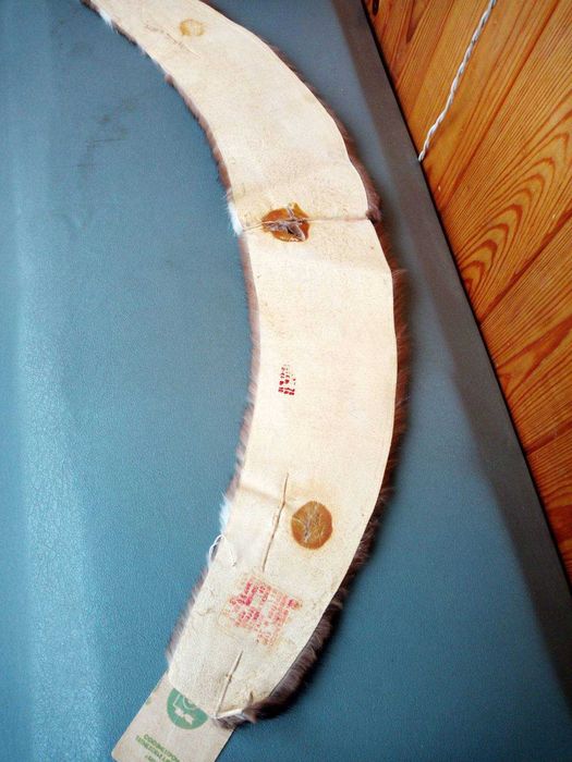 Воротник с меха норки  коричневый, фабричный.