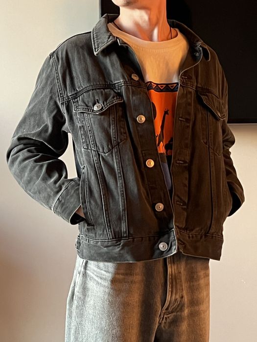 Куртка джинсова | Чорного кольору| Розмір S