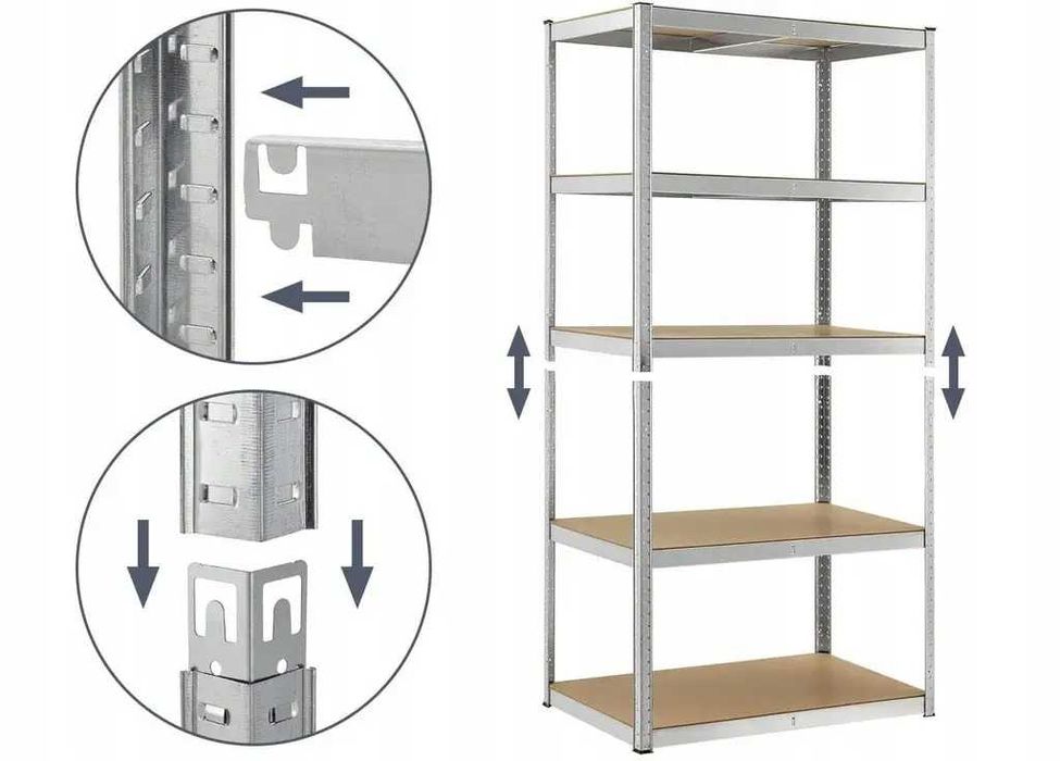 Металевий стелаж 180×90×40  для гаража, підвалу