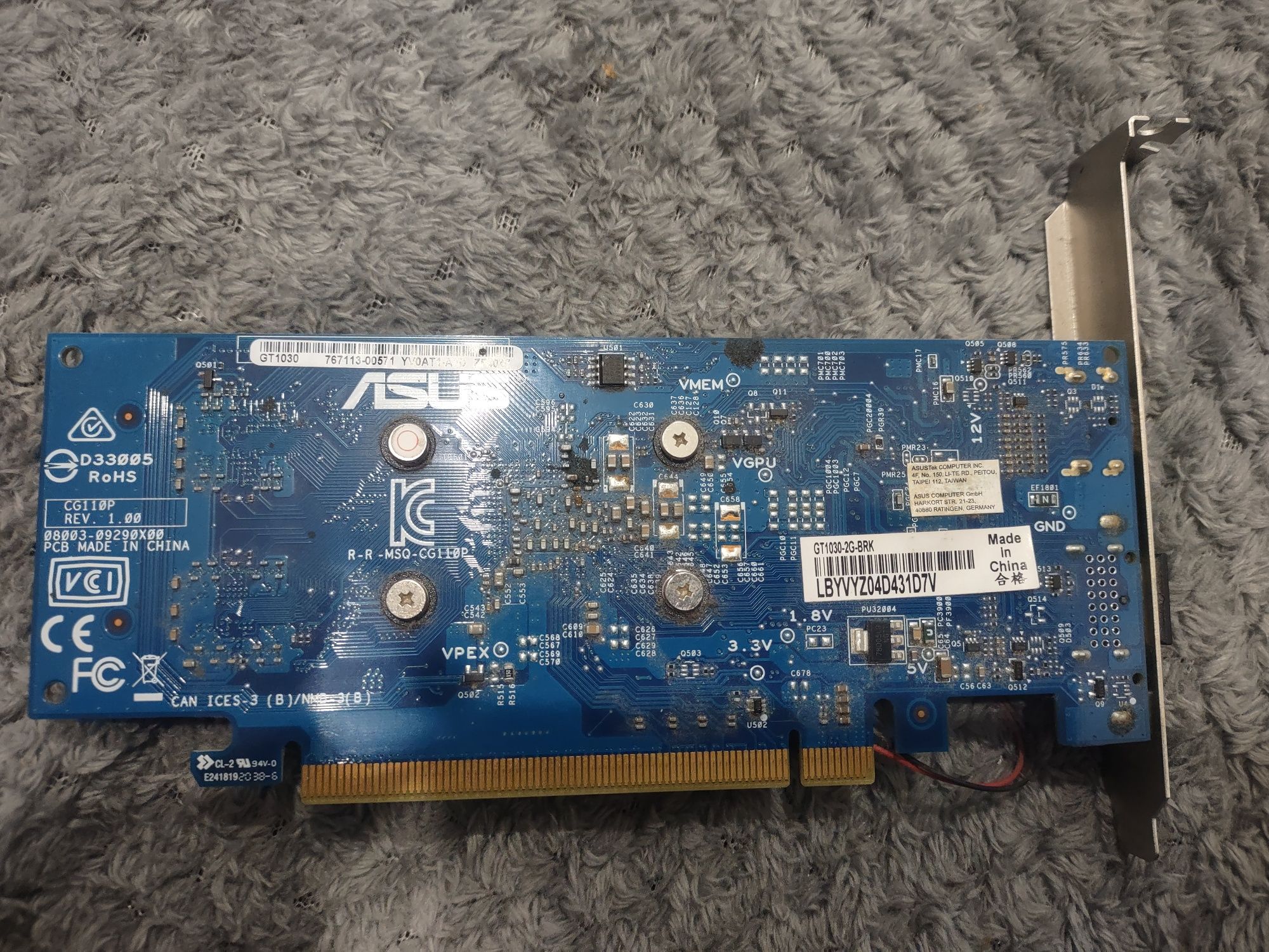 Krata graficzna Asus GT 1030 2GB