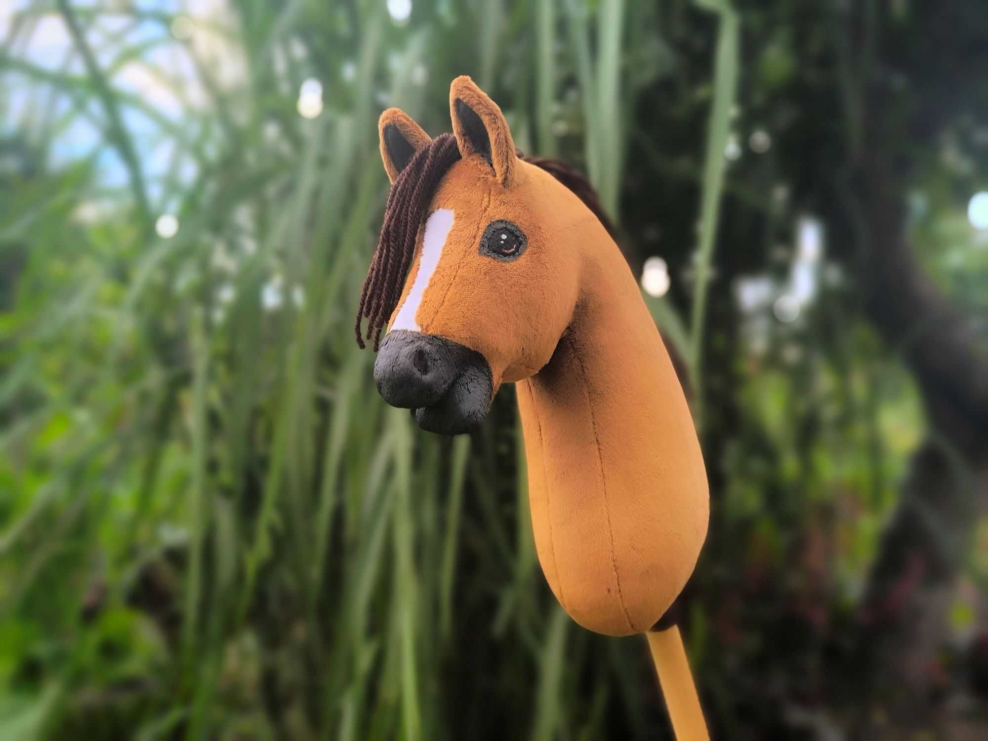 hobby horse mustang kasztanek A4 ogłowie konik na kiju